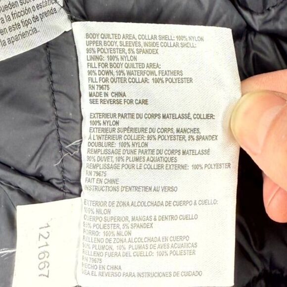 Michael Kors Womens Black Puffer Sleeve Jacket Size S Moto Track Full Zip‎ - Picture 10 of 10